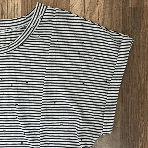 NWT Striped Peplum Top, small - Picture 4 of 5